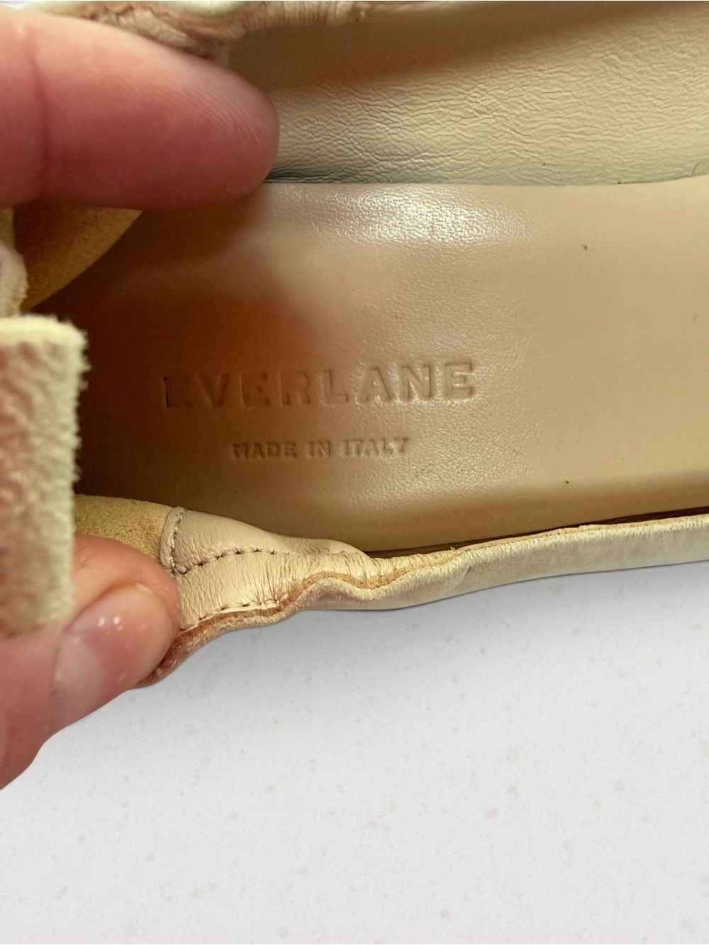 Everlane Cream Suede Block Heel Pumps Women’s Size 9 Made Italy - Picture 7 of 9